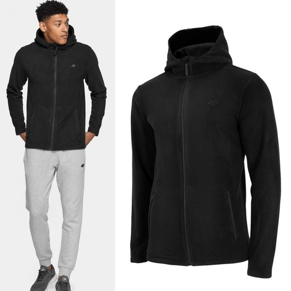 4F - Outdoor Herren Fleecejacke - schwarz