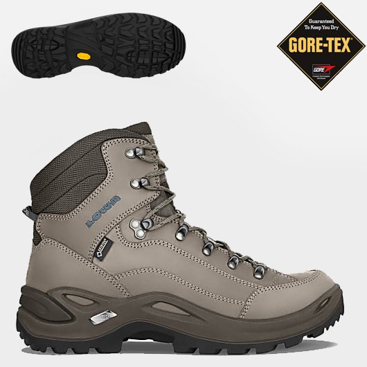 LOWA - Renegade GTX Vibram Goretex Wanderschuhe, stein blau