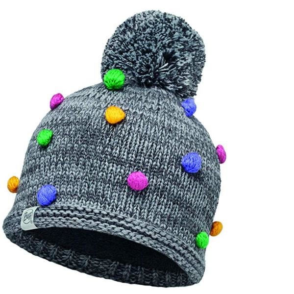 Buff Kinder Child Knitted und Polar Mütze Wintermütze, grau