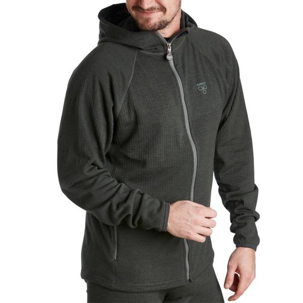 TERMO - Wool Original 2.0 - HOODIE Full Zip - dicke Merino Herren Zip-Jacke Pullover - grau
