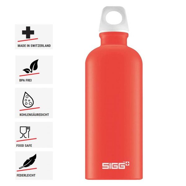 Sigg - Lucid Scarlet Touch - Thermoflasche Kohlensäurendicht- 600ml - rot