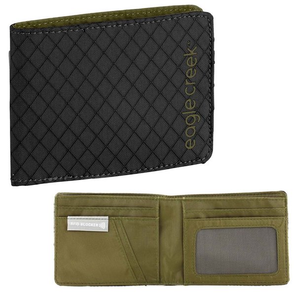 Eagle Creek - RFID International Bi-Fold Wallet- Geldbeutel - Geldbörse - Brieftasche - schwarz oliv