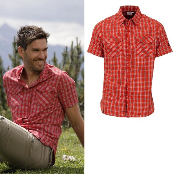 Maul - Tranby - Herren Outdoorhemd - rot kariert