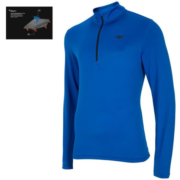 4F - Herren Funktions Langarmshirt - blau