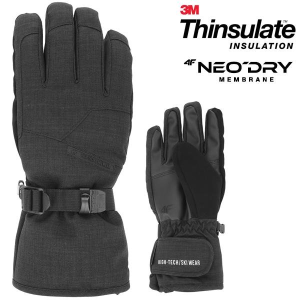 Thinsulate - 4F Marken Skihandschuhe Winterhandschuhe - schwarz
