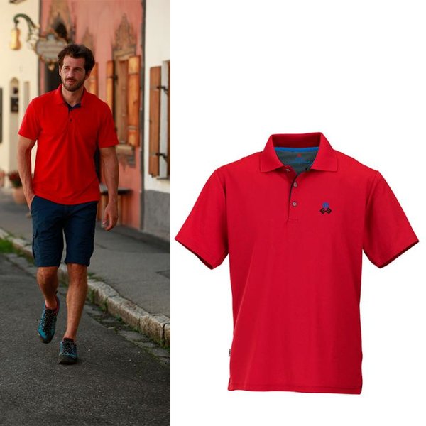 Maul - Spiez - antibakterielles Herren Poloshirt - rot