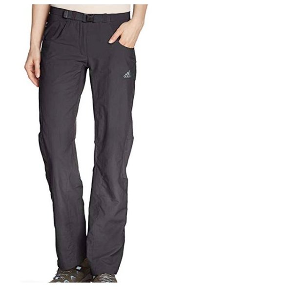 adidas Damen Hose Hiking Trekking Outdoor- Wanderhose inkl. Gürtel - schwarz 44 XL XXL
