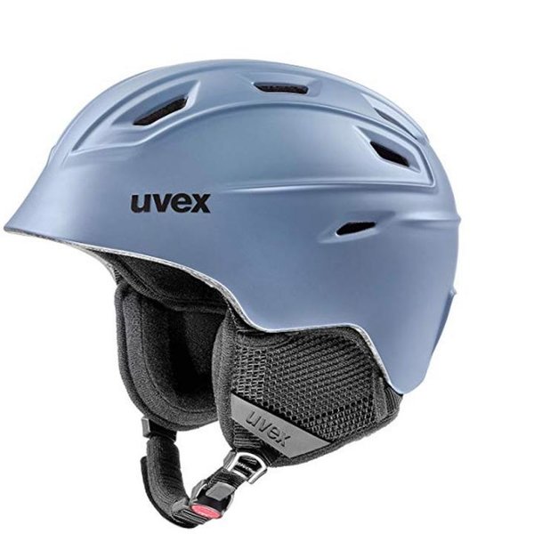 Uvex Erwachsene Fierce + Style Skihelm, Winterhelm, grau blau 55-59 cm
