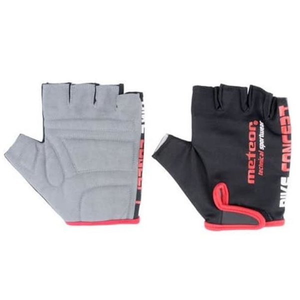 Meteor - BIKE-X40 Fahrradhandschuhe, rot schwarz