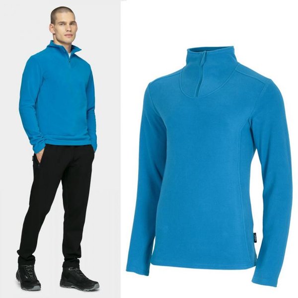 OUTHORN - Herren Fleece Langarmshirt - blau