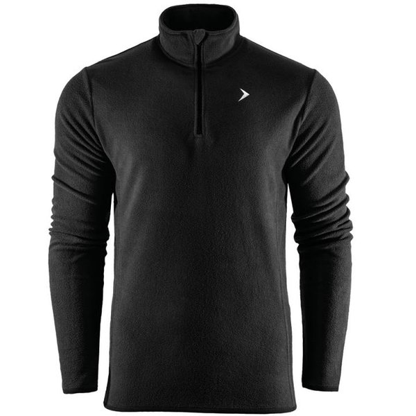 Thermal Fleece Zip - Herren Fleece Longshirt - 2ndLayer - schwarz