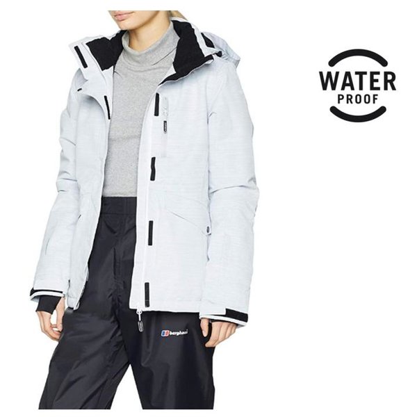 Icepeak Damen Katlyn Jacke Winterjacke Skijacke, weiß 38 M