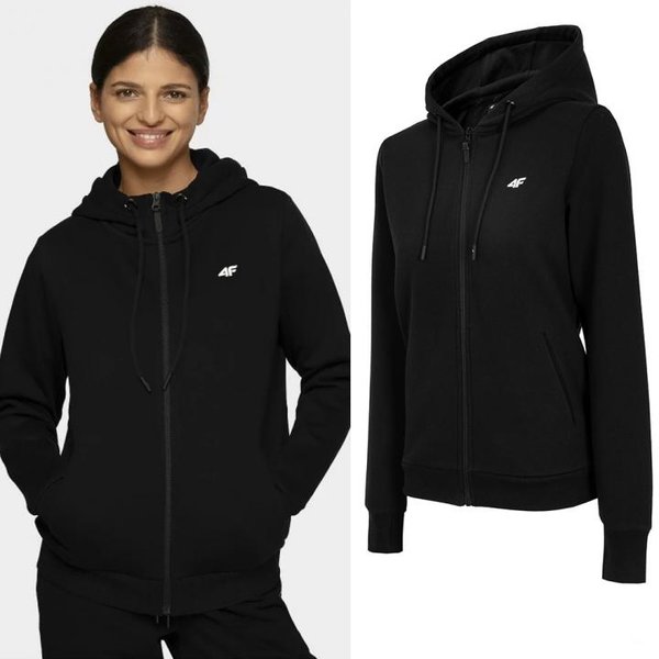 4F - Damen Sweatjacke, Sportjacke - schwarz