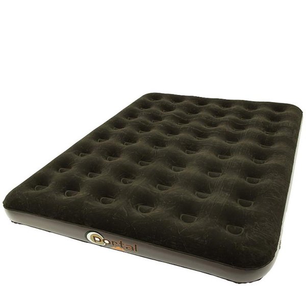 Portal Airbed Queen 2 Mann Campingbett 203x152x22cm Velour Luftmatratze Luftbett Gästebett Matratze