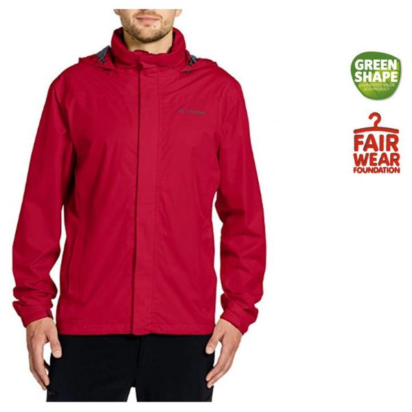 VAUDE Herren Regenjacke Windjacke II Radjacke Sportjacke - rot 52 L