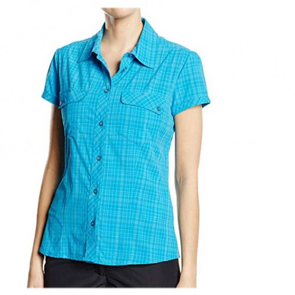 SALEWA Damen Bluse 2.0 Dry W Short Sleeve Shirt, blau S/36