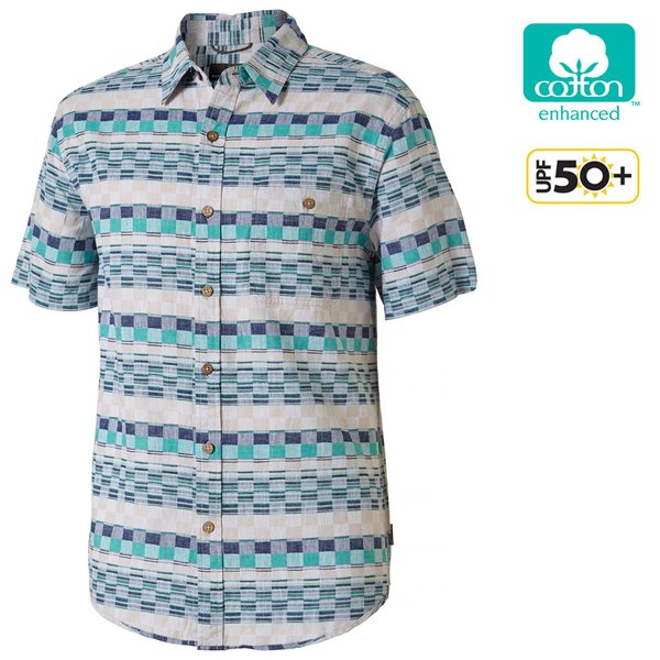 Royal Robbins - Herren Hemd Slab City Dobby S/S, Bowden blau