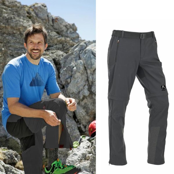 Maul - Eiger II - Herren Zip-Off Wanderhose - dunkelgrau, Kurzgrößen