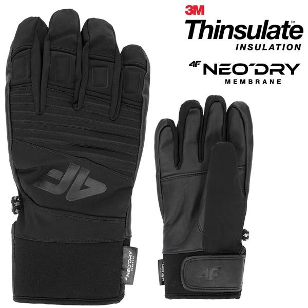 Thinsulate - 4F Marken Skihandschuhe Winterhandschuhe - schwarz