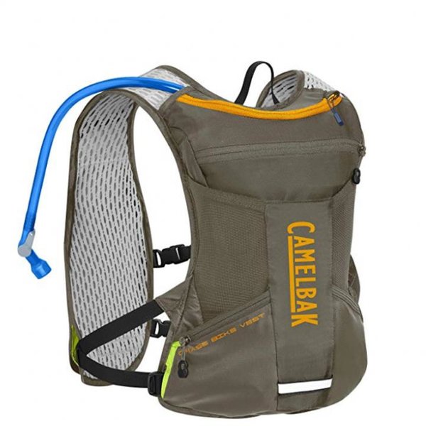 CAMELBAK Unisex – Erwachsene Chase Trinkweste, Shadow Grey/Iceland Poppy, 50oz
