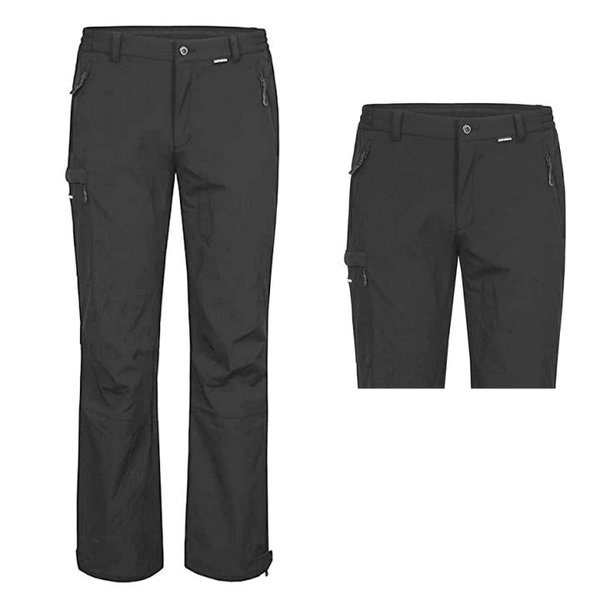 Icepeak - SAULI - Herren Softshellhose - dickere Outdoorhose - dunkelgrau