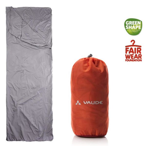 VAUDE Inlets Navajo Hüttenschlafsack Sheet II, Pebbles grau