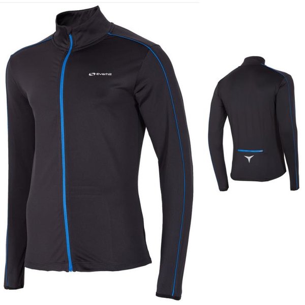 Everhill - Herren Jogging Sportjacke Longshirt - blau schwarz