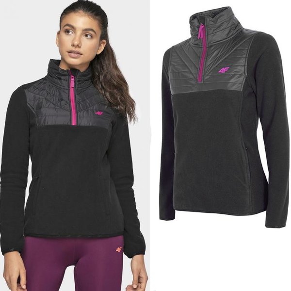 4F - Damen Fleecepullover - schwarz