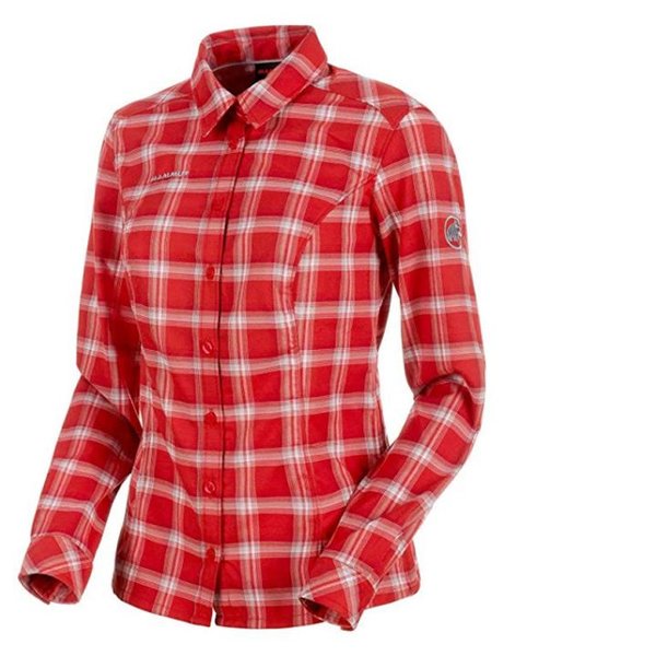Mammut Damen Langarm-Hemd Alessandria Tour Outdoor Hemd langarm - rot - XS