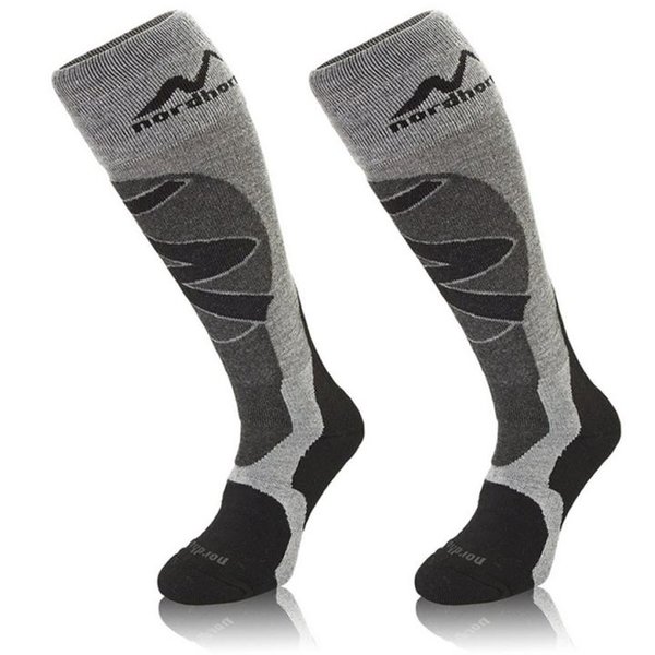 nordhorn - Profi Ski- und Snowboardsocken - NH1 PRO Ski Thermolite - schwarz grau