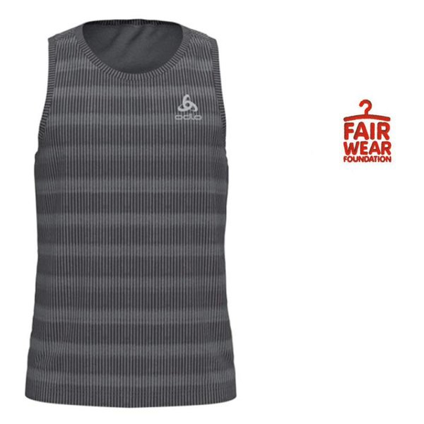 Odlo Herren Bl Top V-Neck Tank Millennium Element Shirt, grau