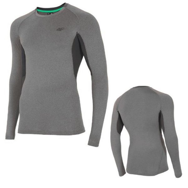 4F - DRY LONGSHIRT 2019 - Herren Sportshirt - grau melange