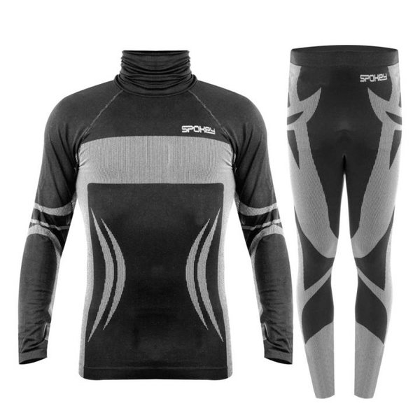 Spokey - EUREKA - Herren Skiunterwäsche Set - schwarz grau