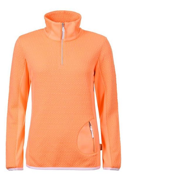 ICEPEAK - Damen Unterzieher Fleecejacke Fleece Zip Pullover 2nd Layer - neon orange