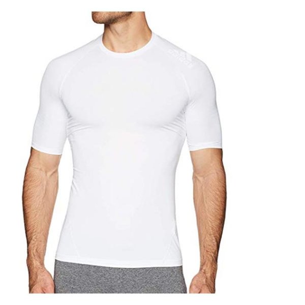 Adidas - Alphaskin Herren T-Shirt Sportshirt - weiß