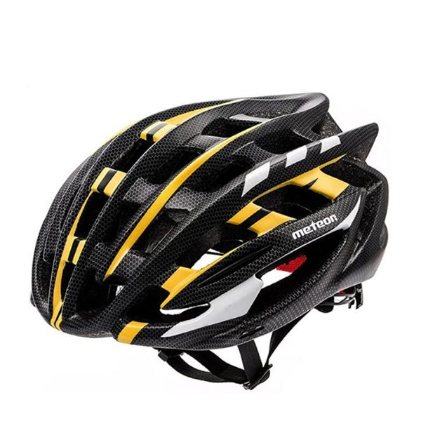 Meteor - HB27 MTB Marken Fahrradhelm - Carbon schwarz gelb
