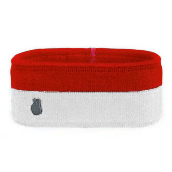 Seger - Strick-Fleece Stirnband - weiß rot