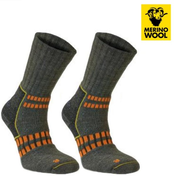 MERINOWOOL - SEGER TREKKING PLUS Socken, green
