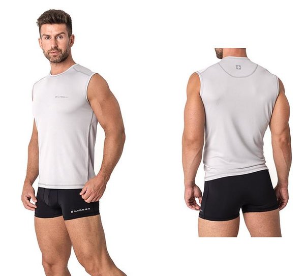 WISSER SWISS - Herren Sport Unterhemd - Sport Funktionsunterwäsche - grau