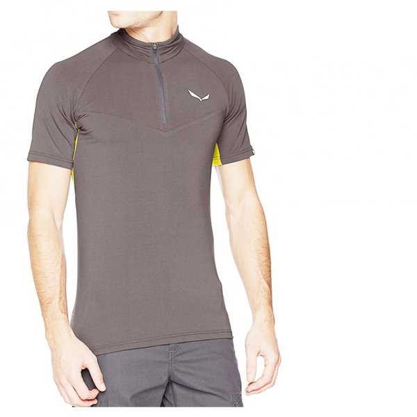 Salewa Herren Sport Shirt AGNER Climb 2 Dry M S/S HZ T-Shirt grau, 46/S