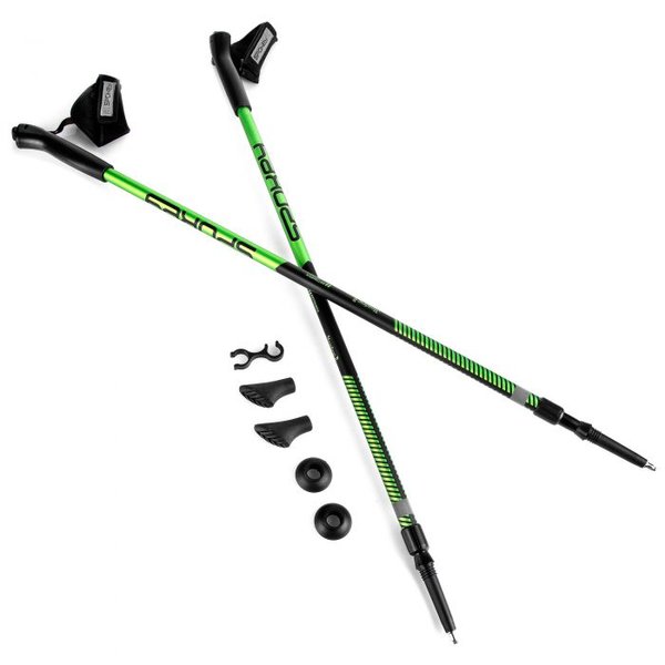 Spokey - Meadow Nordic Walking Stöcke - Antishock, schwarz grün