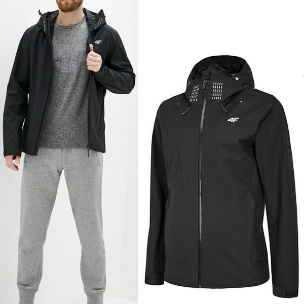 4F - NEO DRY 10 000 - Herren Regenjacke - schwarz