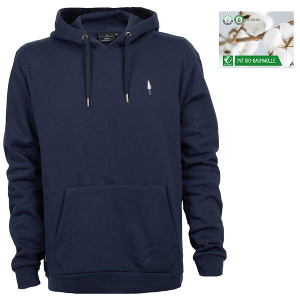 NIKIN - TreeHoodie Pulli Kapuzenpullover BIO, navy