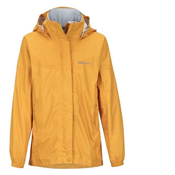 Marmot PreCip Regenjacke für Mädchen, wasserdicht, winddicht & atmungsaktiv - gelb - S