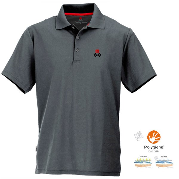 Maul - Spiez 2021 antibakterielles Herren Poloshirt - dunkelgrau