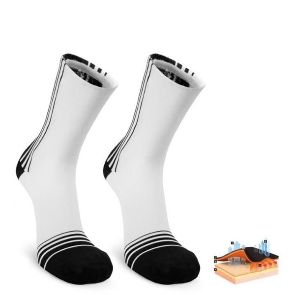 Nordhorn - Profi Sportsocken DUATHLON - Bike- Jogging Socken - weiß