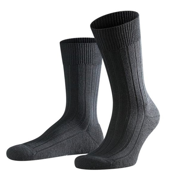 FALKE - Herren Socken Merino Schurwolle - schwarz 47/48