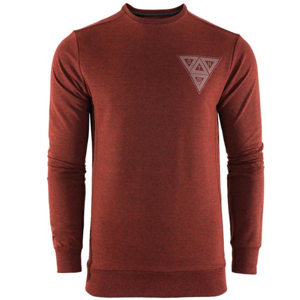 Triangle Cuff Comfy - Herren Komfort Pullover - dunkelrot melange