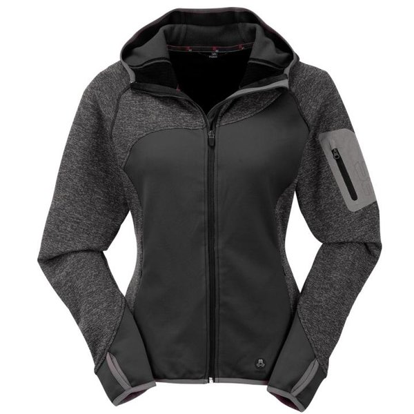 Maul - Sonnighorn Sportjacke - Damen 2nd Layer Hoodie mit Daumenloch - grau
