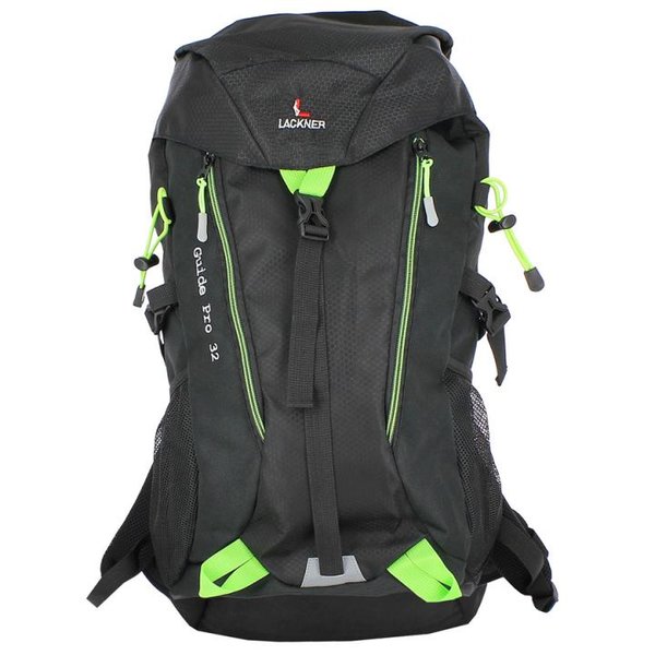 LACKNER - GUIDE PRO - Marken Wanderrucksack mit Regencape - 32L - schwarz